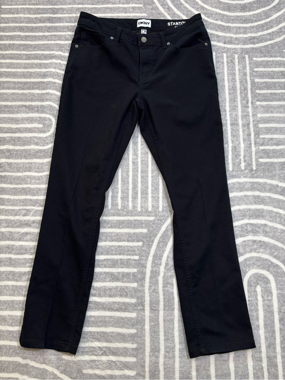 DKNY Chinos, Stanton Slim, Black Denim, Men’s 30x30, W30, L30, Logo, Donna Karan - Picture 10 of 10